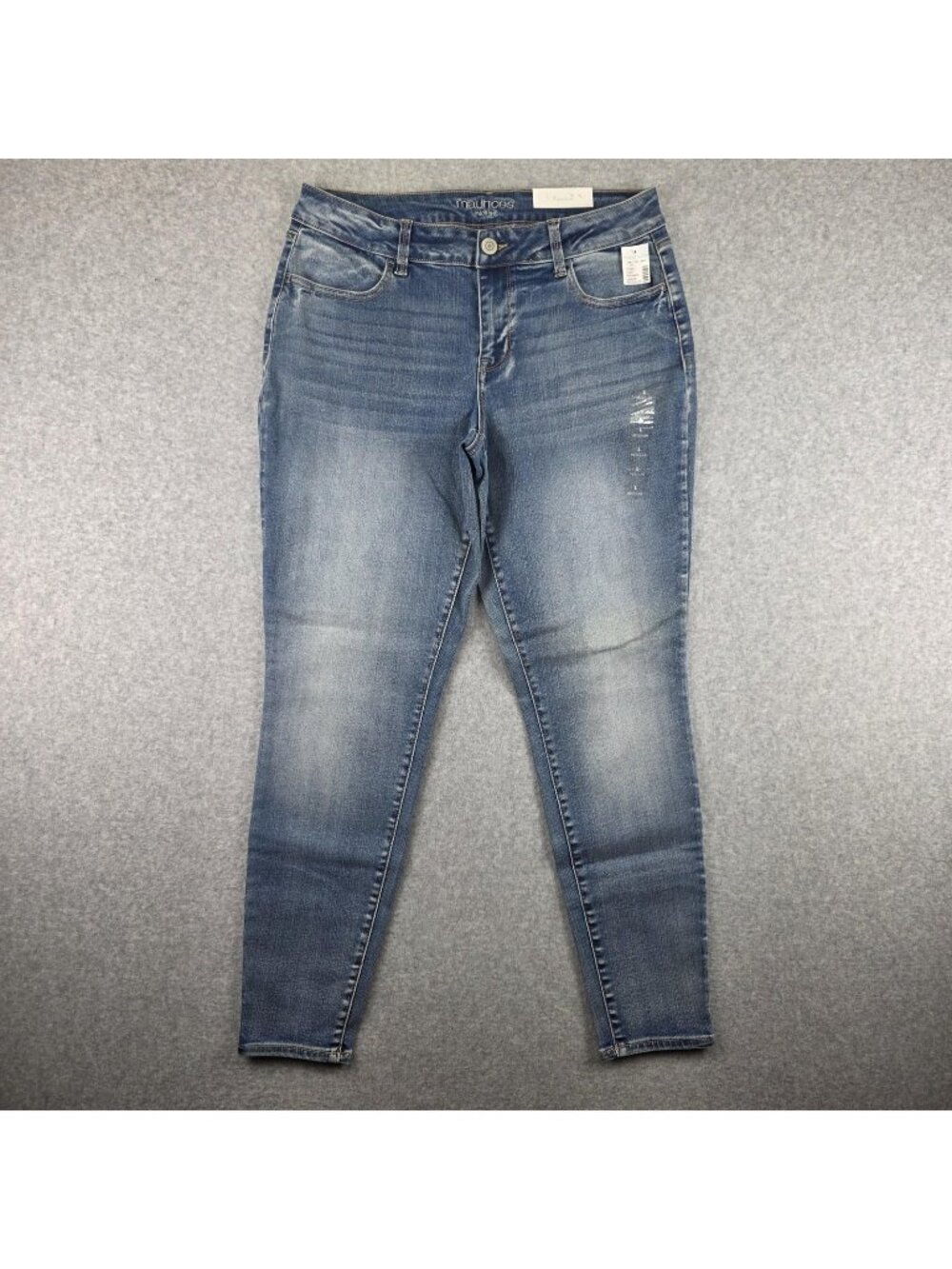 Maurices Jeans Womens Large Jegging Blue Light Wash Stretch Denim Mid Rise
